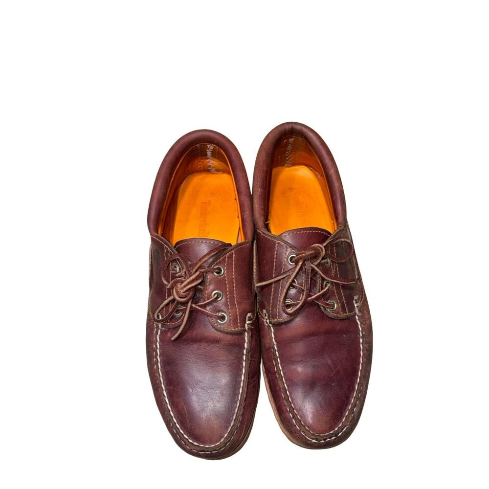 Timberland Brown Leather Boat Shoes Size: 11M Men's